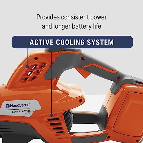 Husqvarna Leaf Blaster 350iB Battery Powered Cordless Leaf Blower, 200-MPH 800-CFM, Brushless Motor and Quiet Operation, 40V Lithium-Ion 7.5 Ah Battery and Charger Included, Gifts for Men, 970569904 by Husqvarna - Image 4