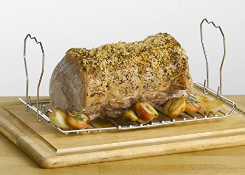 Nifty Expandable Roasting Rack – Easy-Grip Handles, Multipurpose Cooking Accessory, Chrome-Plated Steel, Dishwasher Safe, Heavy-Duty Design For Turkey, Ham, Goose, Or Roast #TOP7