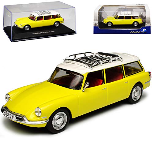 alles-meine.de GmbH Citroen DS19 Break Kombi Gelb mit weissem Dach 1955-1968 1/43 Solido Modell Auto mit individiuellem Wunschkennzeichen alles-meine.de GmbH Citroen DS19 Break Kombi Gelb mit weissem Dach 1955-1968 1/43 Solido Modell Auto mit individiuellem Wunschkennzeichen
