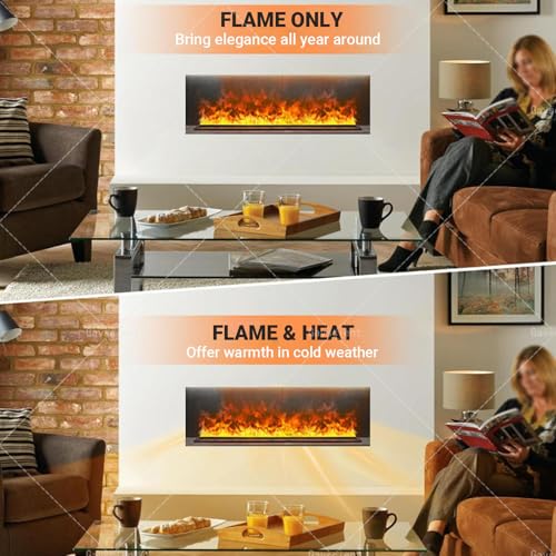 Chimenea de vapor de agua insertable de 3mm con llama atomizadora 3D 8