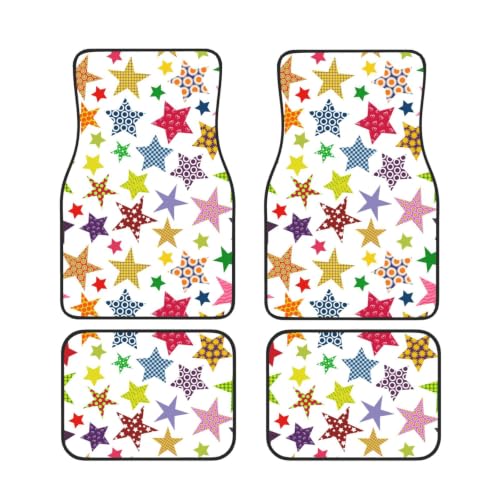 Alfombrillas de neopreno para coche que evitan resbalones juego de 4 estrellas brillantes