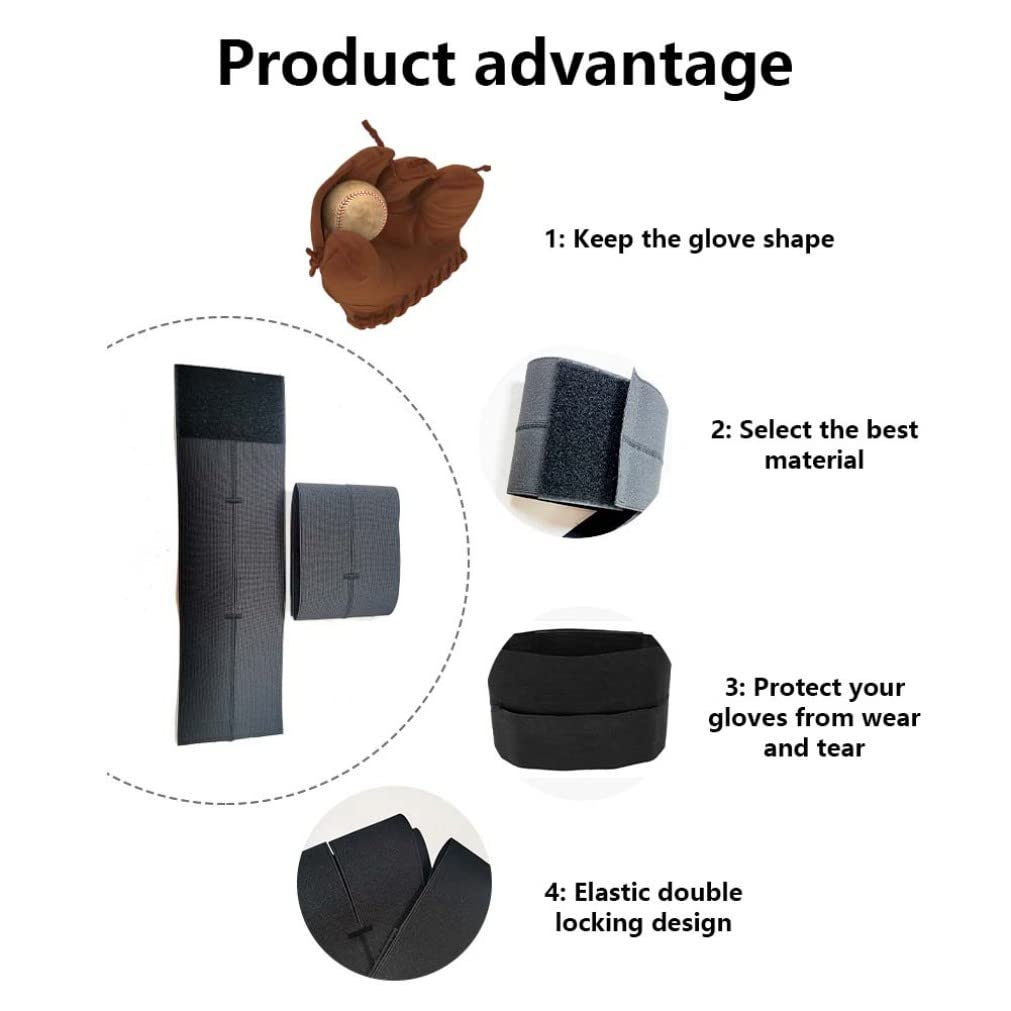Baseball Glove Wrap Baseball Mitt Shaper Softball Mitt Shaper Elastic Elastic Pocket Maker Baseball Glove Strap 2pcs