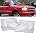Headlights Assembly Replacement for 1998 1999 2000 Ford Ranger Pickup Truck Headlamp Assembly Driver and Right Passenger Side, Factory OE Style
