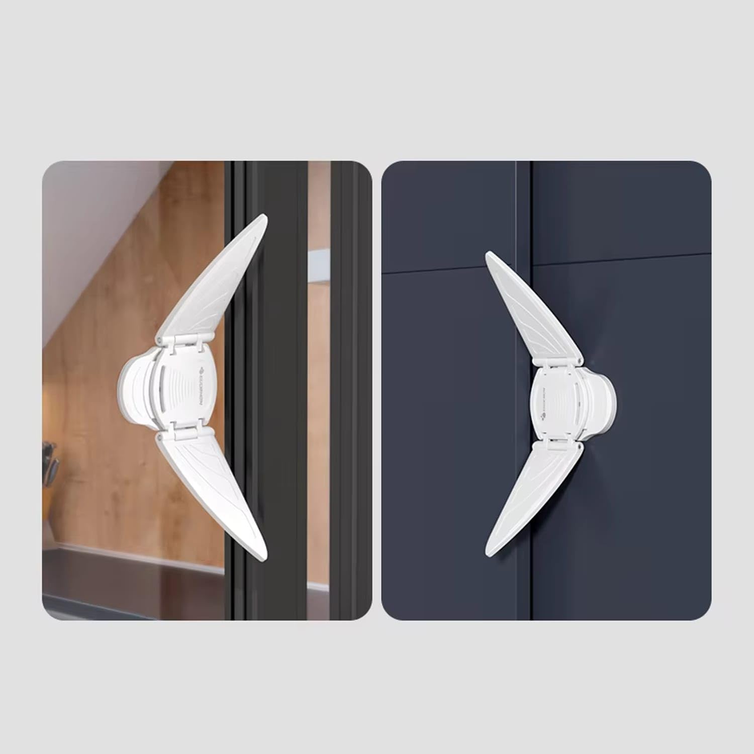 Safe-O-Kid (Pack of 1) Elegant Butterfly Shaped Window Lock - Finger Safety Protector for Sliding Windows & Doors - BPA Free, White-image-27