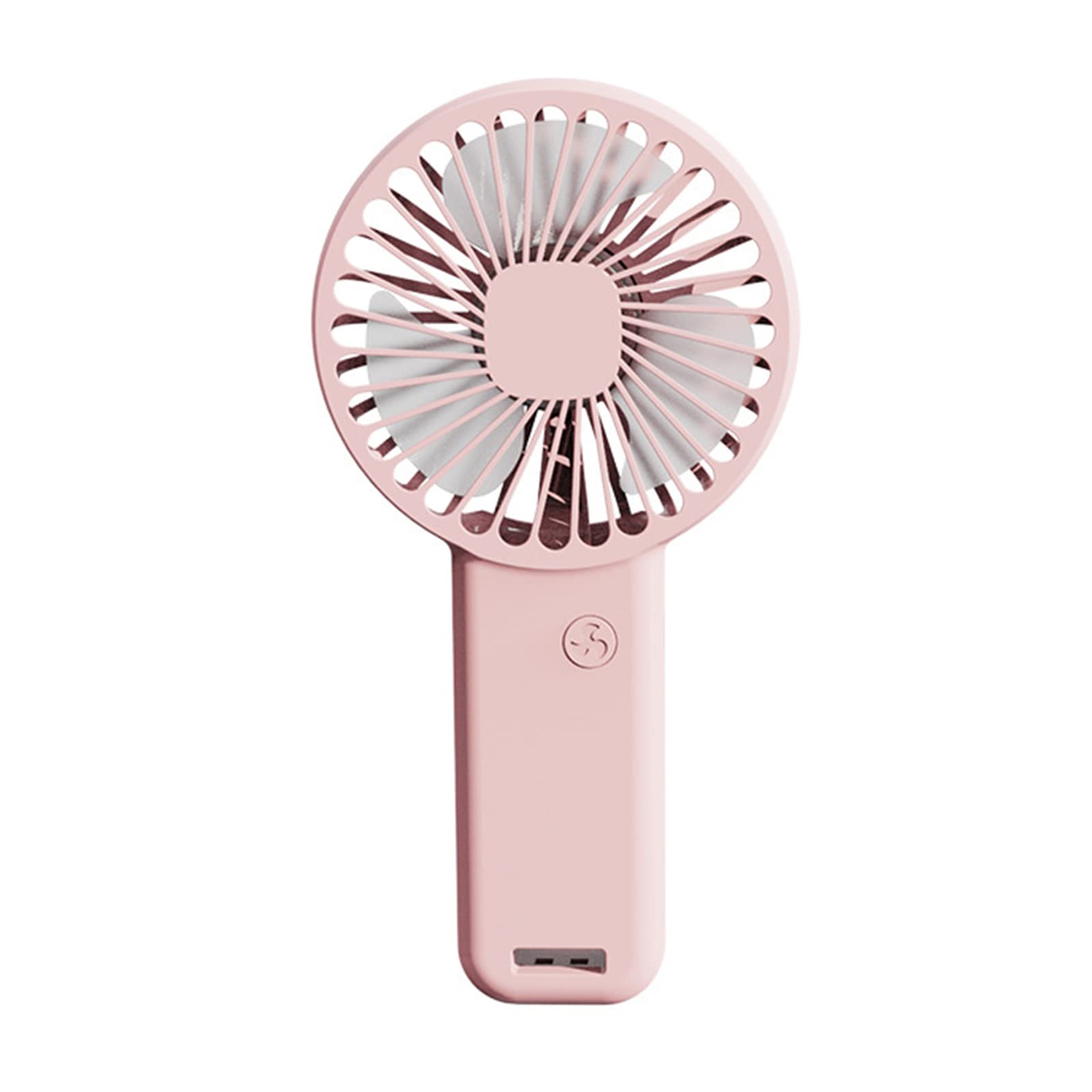 Ventilador de mano rosa con conector USB silencioso y compacto 8