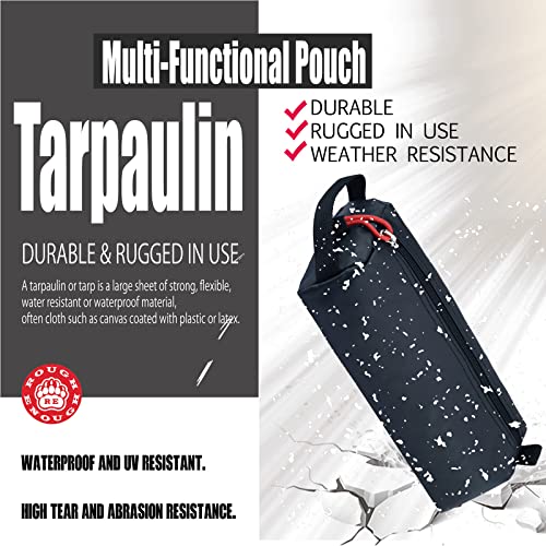 Rough Enough Large Pencil Case Pouch For Adults And Boys Small Tool Bag For Men School Office Stationary Art Supplies Black #TOP2