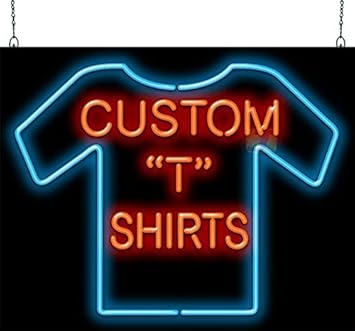 Amazon.com: Custom T-Shirts Neon Sign 