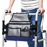 Vansun Short Gray Walker aid - Multiple Pockets with Zipper Double Side Available, Organizer, with M