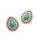 TOPSTARONLINE Vintage Beautiful Green Retro Water Droplets Stud Earrings