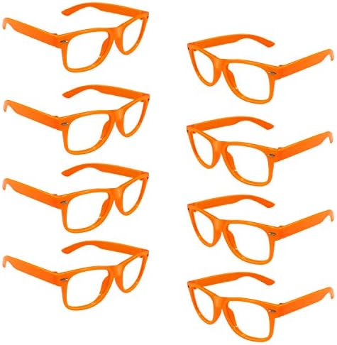 Pibupibu 8/20 Packs Kids/Adult Frame Only No Lens Orange Glasses Party Favors Supplies