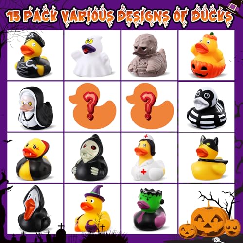 Halloween Advent Calendar 2026, Horror Rubber Ducks with 2 Hidden Figures - image 2