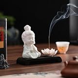 Ozdoby posągowe Guanyin bodhisattwa ceramiczny mały budda uchwyt na kadzidło uchwyt na kadzidło kadzidło palnika ozdoby aromaterapeutyczne
