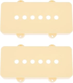 2pcs 51.3mm Pickup Covers Compatible with Fender Jazzmaster Guitars Cream Yellow