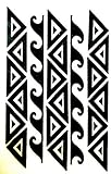 Polynesian Hawaiian Samoan Tribal Warrior Arm or Leg Band Temporary Tattoo
