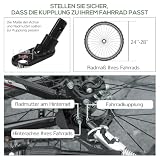 HOMCOM 2-w-1 przyczepa rowerowa przyczepa ładunkowa przyczepa transportowa do rowerów z 20-calowymi oponami pneumatycznymi 40 kg ładowność stal Oxford tkanina czarny+szary 130 x 64 x 64/103 cm