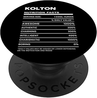 Kolton Nutrition Facts Name PopSockets Adhesive PopGrip