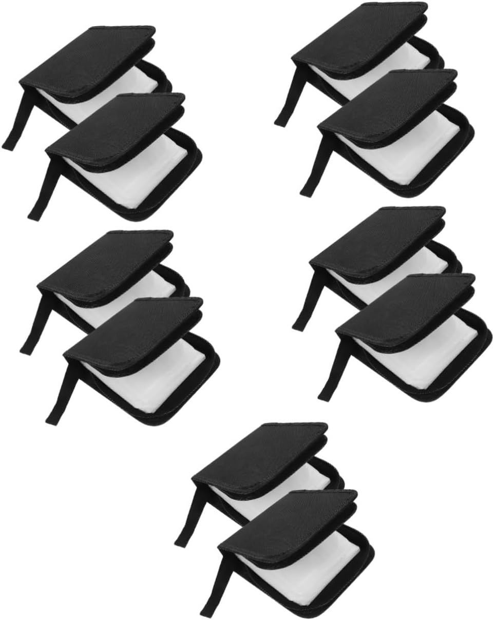 10pcs Cd DVD Storage Binder Capacity Disc Holder Wallet for Organizing Protecting Discs Compact Design for Travel Home Use