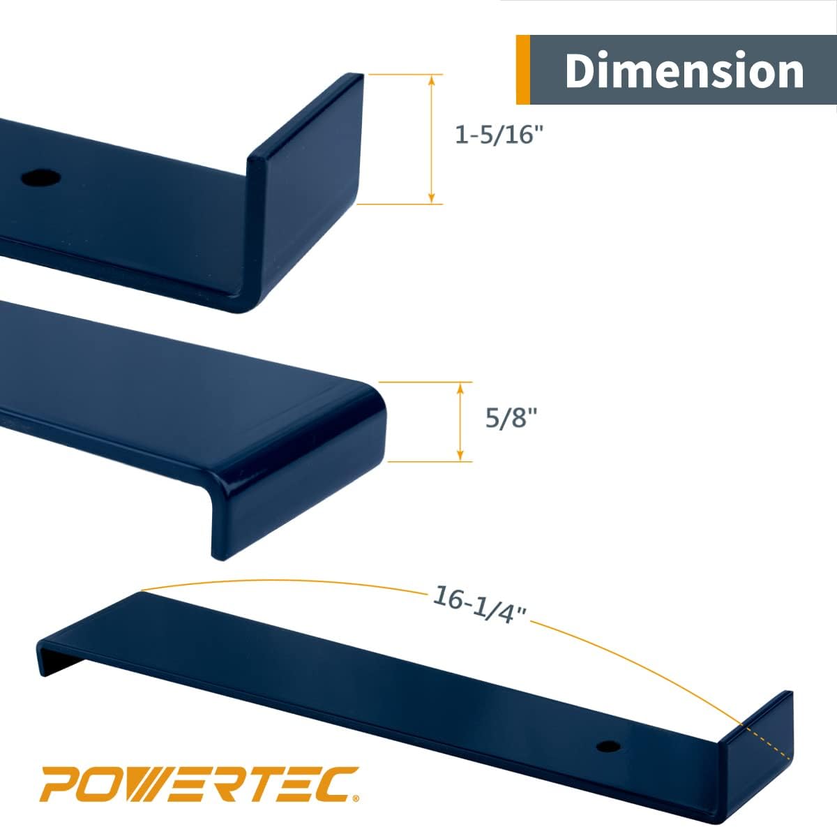 POWERTEC Heavy-Duty Vinyl Flooring Installation Tool Set with 16-1/4" Pull Bar & 11-3/4" Ergonomic Tapping Block for LVP, LVT, Laminate, Hardwood & Engineered Wood (71852)