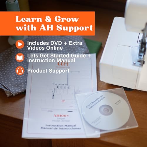 image for Serger Sewing Machine by American Home, Portable Stitching Machine Eas