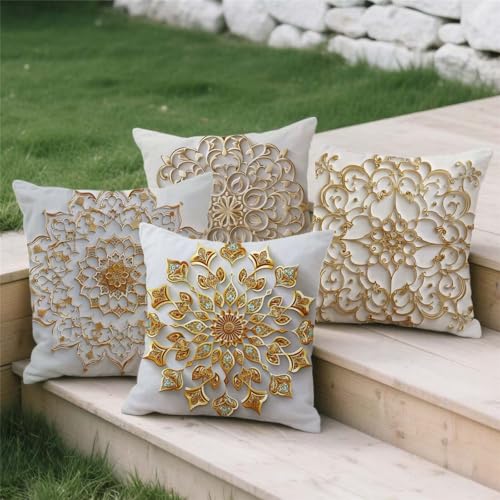 Housse de coussin 80x80cm extérieure pour rénover facilement vos coussins usés - 4