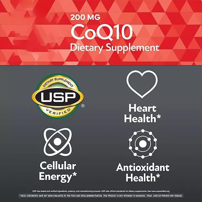 Members Mark New Presentation CoQ10 200 mg. Dietary Supplement (180 Count.)