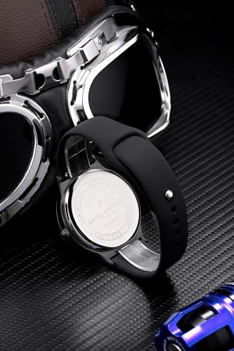 Image of Daniel Hechter Paris Auber Collection Analog Quartz Watch for Men with Round Gloss Dial, Small Seconds Sub-Dial & Silicone Strap