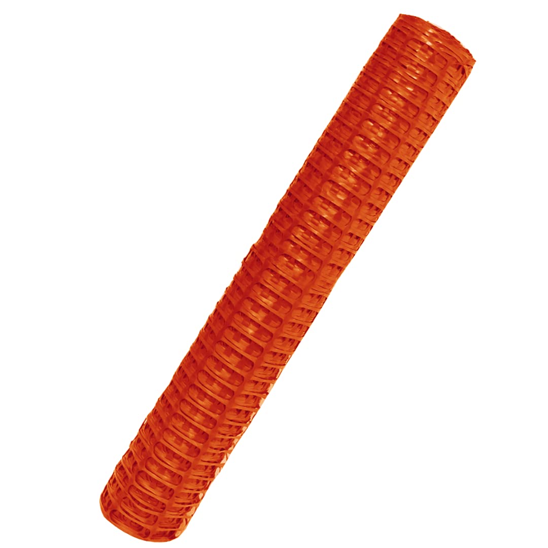 Suregreen Barrier Fencing Mesh | 1m x 50m | Orange | 80g/mยฒ | 4kg | Extra Light Duty, High Density, Reusable, Recycled Plastic, Temporary Barrier Fencing