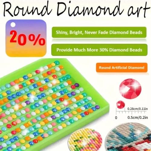 Fish Diamond Art Kits for Adults,5D Sea Coral Reef Landscape Diamond Painting Kits for Adults Beginner,DIY Full Drill Diamond Dot Painting Gem Art Kits for Adult,Home Wall Decor 13.79 X 13.79Inch — view 6