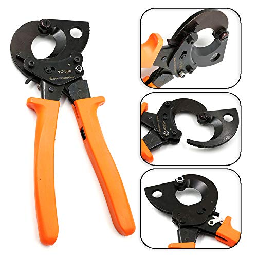 Haicable Mechanical Cable Cutter Vc-30A Wire Cutter Ratchet Cable Cutter For Cutting Copper And Aluminum Cable Below 500Mcm/Dia 32Mm/240Mm2 #TOP5