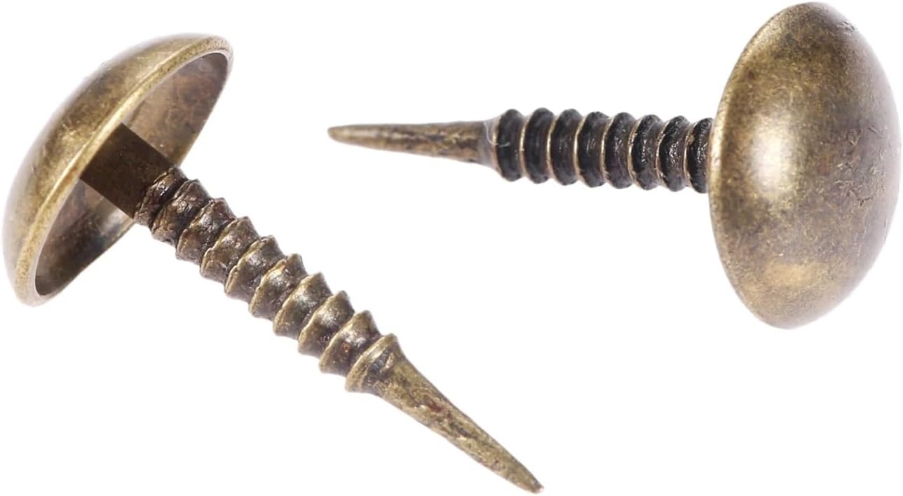 100pcs Antique Bronze Upholstery Nails Decorative Tack Stud Pushpin Doornail for Jewelry Wine Case Box Sofa 8 * 15mm