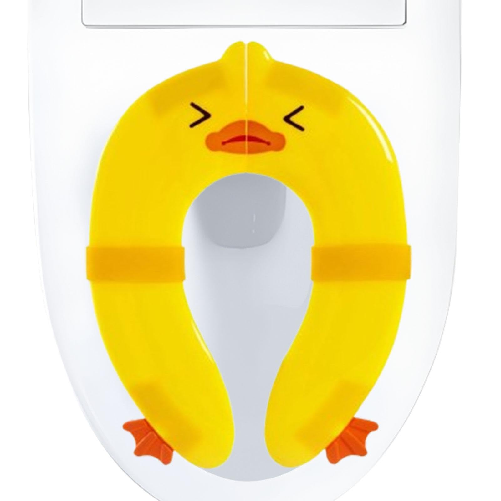 Duck Toilet Seat Cover | with Duck Design Toddler Toilet Cover - Anti-Slip Toddler Potty Seat, Foldable Toddler Seat for Boys Girls
