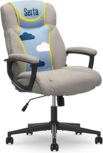 Serta Silla de oficina Style Hannah II, microfibra gris Harvard Harvard Gris,Harvard Rosa