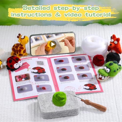 Fedmut Needle Felting Wool Kit Felting Kit, 13 Cute Animals Tools Supplies by Fedmut - Used condition - Image 7