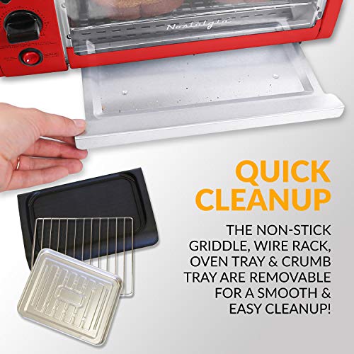 image for Nostalgia Retro 3-in-1 Family Size Electric Breakfast Station, Non Sti