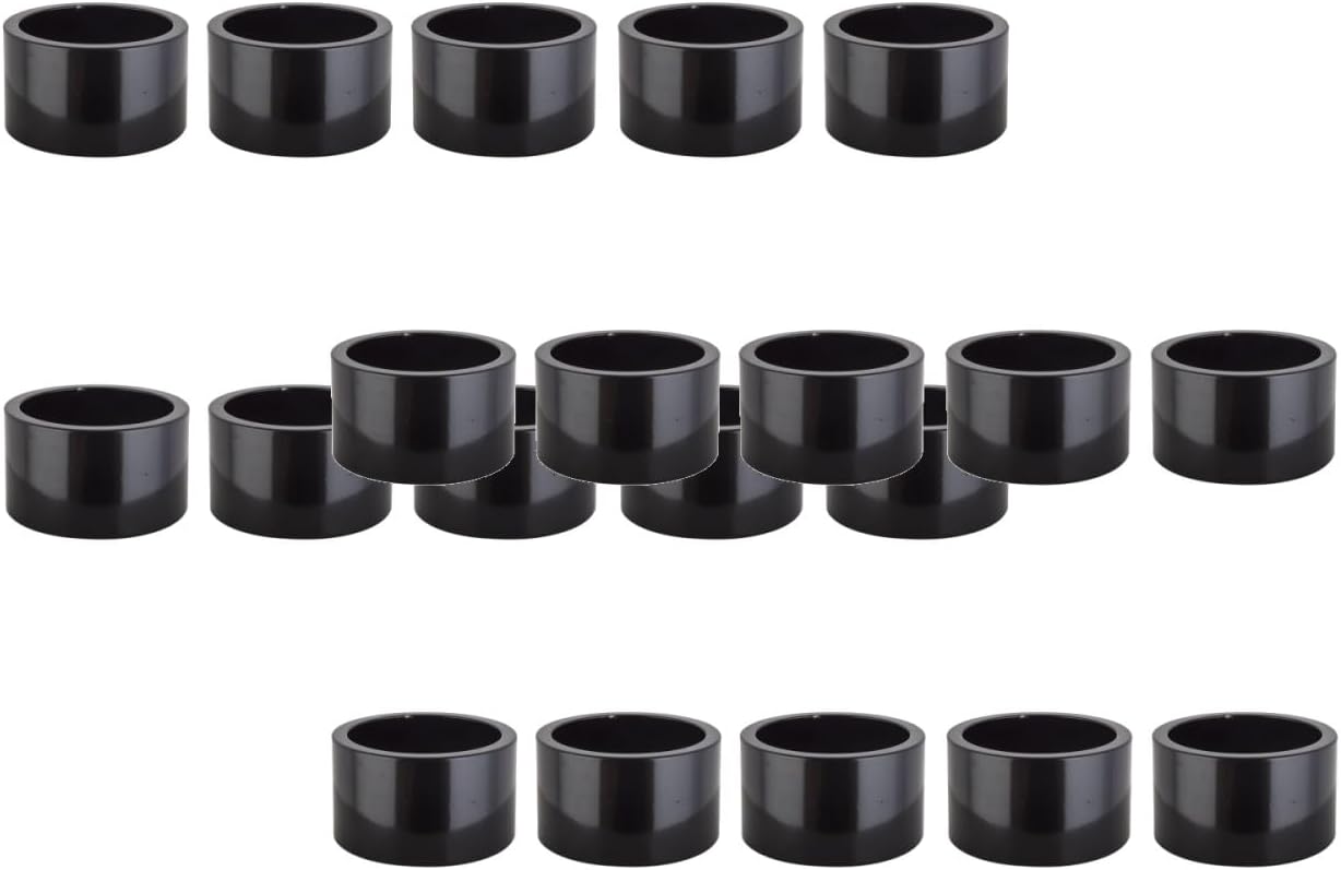 Replacement Compatible with Pack of 2 Origin8 Alloy Headset Spacers 1-1/8` x 20mm Spacer Black