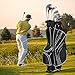Mayjooy Golf Stand Bag, Portable Carry Golf Bag w/Ergonomic Dual Straps & 6 Way Top Divider, Lightweight Carry Organizer Pocket w/Umbrella Ring, Ideal for Men & Women (Black)