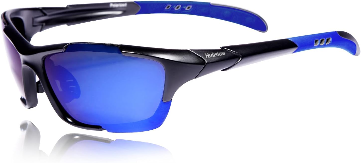 Hulislem S1 Sport Polarized Sunglasses For Men Women Mens Womens Running Golf Sports