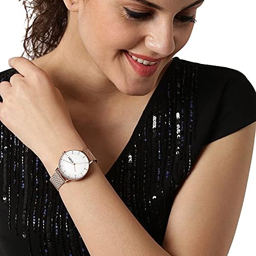 Skagen Women's Riis Three-Hand, 36mm case size, Stainless Steel Watch with stainless steel mesh strap