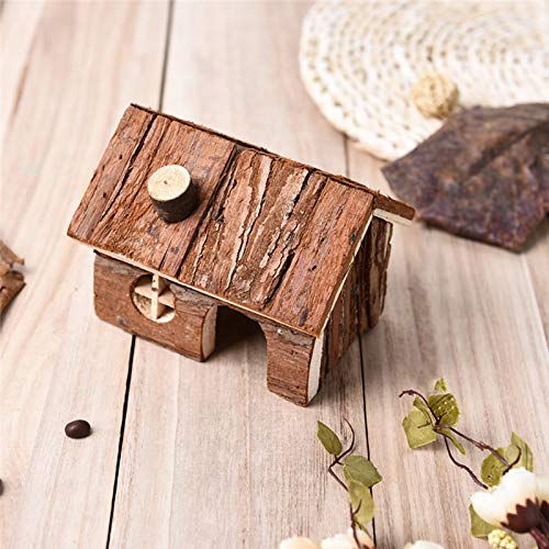 Kikerike Hamster Wooden Hideout House Natural Pet Rats Climbing Play Hut Hideaway Room For Dwarf Hamster, Mouse, Rat,Gerbil And Other Pet Small Animals #TOP2