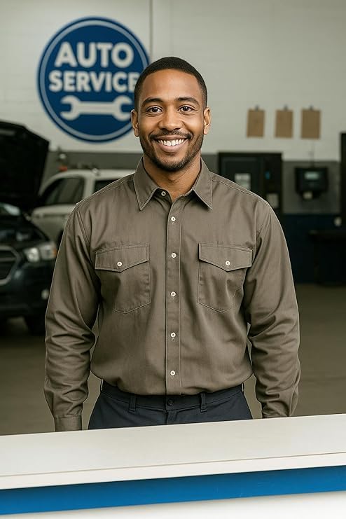 Men's Industrial Premium Work Shirt, Regular Fit, Long Sleeve - Image 4