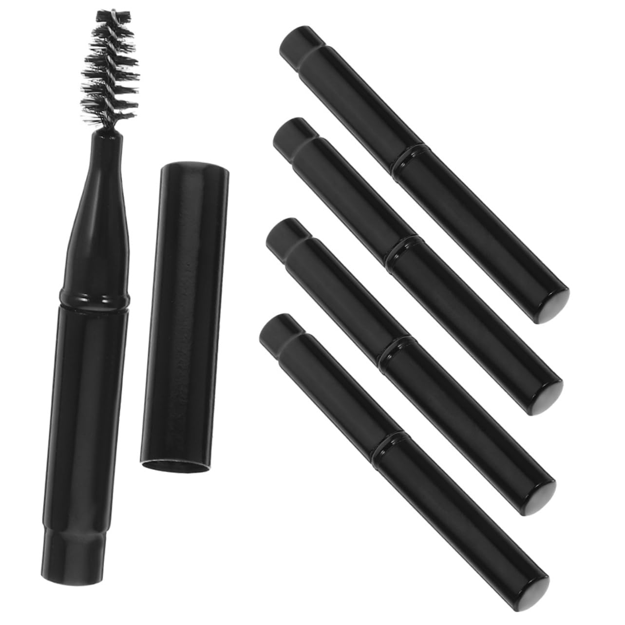 FOMIYES 6pcs Compact Eyebrow Lash Brushes Multi-functional Makeup Tools Portable for Travel Daily Routine