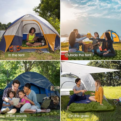 Image of HiiPeak Sleeping Pad for Camping- Ultralight Inflatable Sleeping Mat with Built-in Foot Pump & Pillow, Upgraded Compact Camping Air Mattress for Tent, Backpacking, Hiking