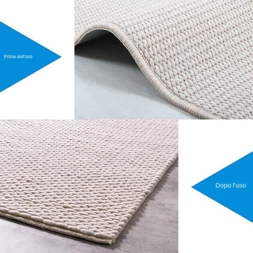 Zuasdvnk Cinta para alfombras, pinzas antideslizantes para alfombras - Almohadillas para alfombras lavables reutilizables de 4/8 piezas, adhesivos para alfombras, protector de alfombra con mango de PU - imagen 5