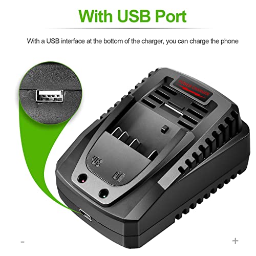 Battery Charger Adapter For Bosch 14.4V-18V Li-Ion Battery Charger Anti-Slip Design And Fast Charging 4A Compatible For Bosch Bc660 Gal1860Cv Al1820Cv Replacement Power Tool Lithium Battery Charger #TOP3