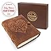 Moonster Cuaderno de Cuero Genuino para Mujer – Diario de Escritura Hecho...