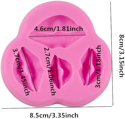 Miniatura 2 de Kiss Collection Lips Fondant Molds Lip Candy Silicone Mold for Valentines Day Birthday Party Cake Decoration Chocolate Small Pastry Sugarcraft Baby