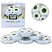 Mason Jar Lids - Decorative Canning Caps Fit Regular Mouth Mason Jars - Wild Daisy Design - Pack of 6