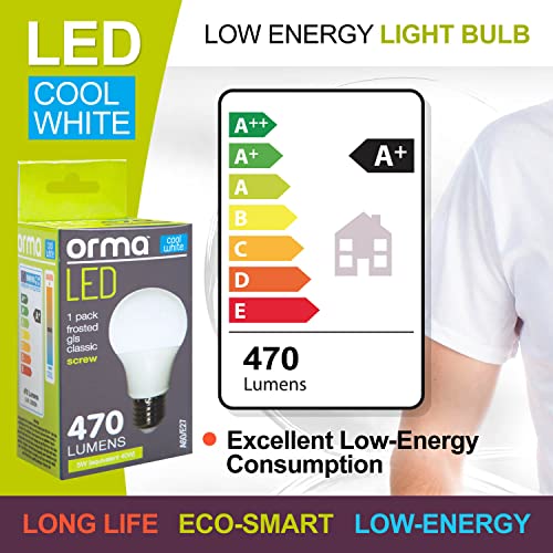 VFM - Cool White 5W Screw Base Classic Led Frosted Light Bulb - Orma - Image 3