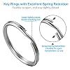 YHYZ 1.5 inch Key Rings Bulk (30pcs, Round), 38mm (1 1/2 inch) Sliver Metal Spilt Key Rings, for Kechain Chain/Dog Collar tag/DIY Craft Jewelry Making/Car Key #3