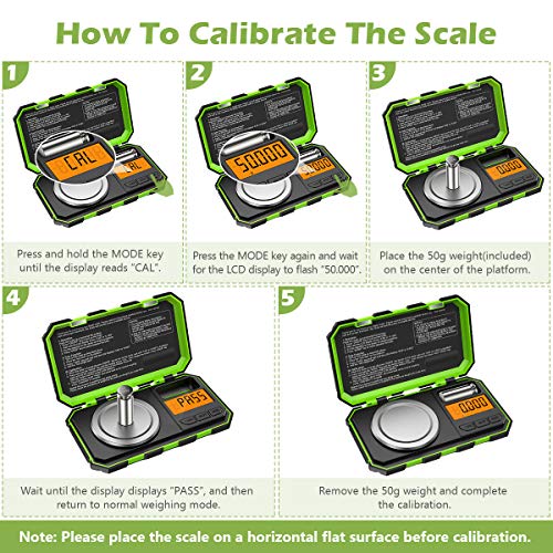 Keekit Digital Pocket Scale, 50G 0.001G Professional Milligram Scale, Portable Postal Scale With 50G Calibration Weight & Lcd Backlit Display For Food, Tablets, Jewelry (Battery/Tweezers Included) #TOP5